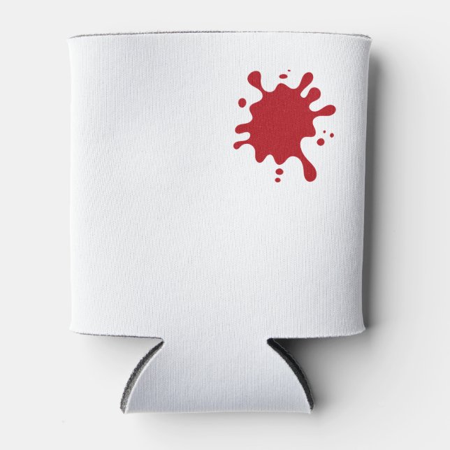 Custom Can Cooler – Red Splash Design (Front)