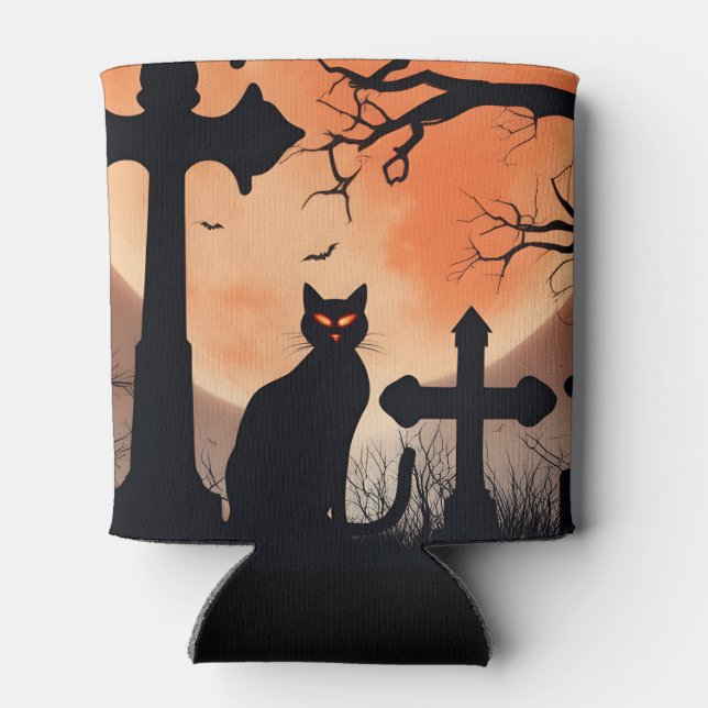 Custom Can Coolers, Halloween Party Beer Can Cooler (Back)