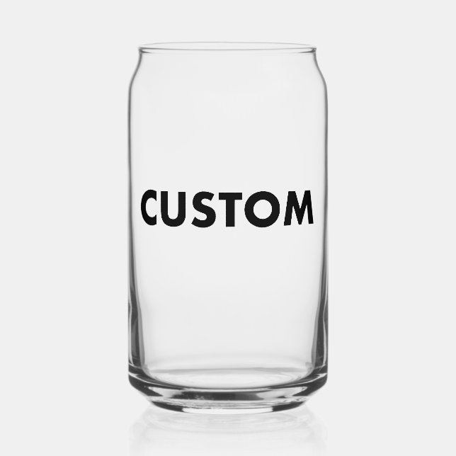 Custom Can Shape Glass Blank Template 16oz Hi Ball (Front)
