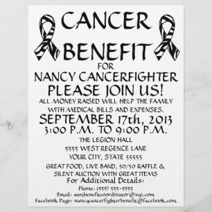 Custom Cancer Benefit Flyer