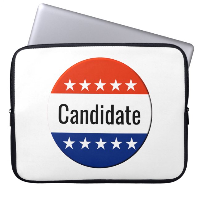 Custom Candidate Campaign 2022 Election Laptop Sleeve (Front)