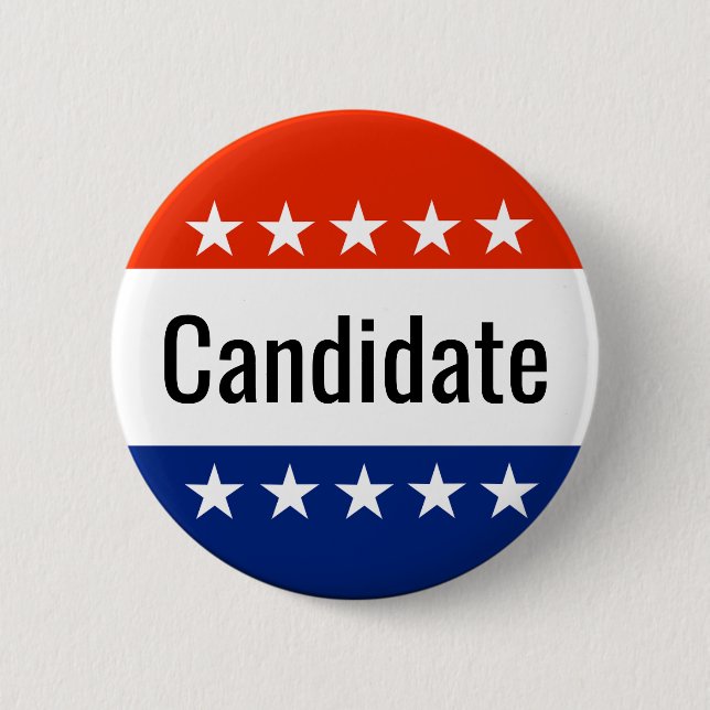 Custom Candidate Campaign 2024 Election 6 Cm Round Badge (Front)
