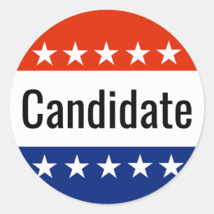 Custom Candidate Campaign 2024 Election Classic Round Sticker