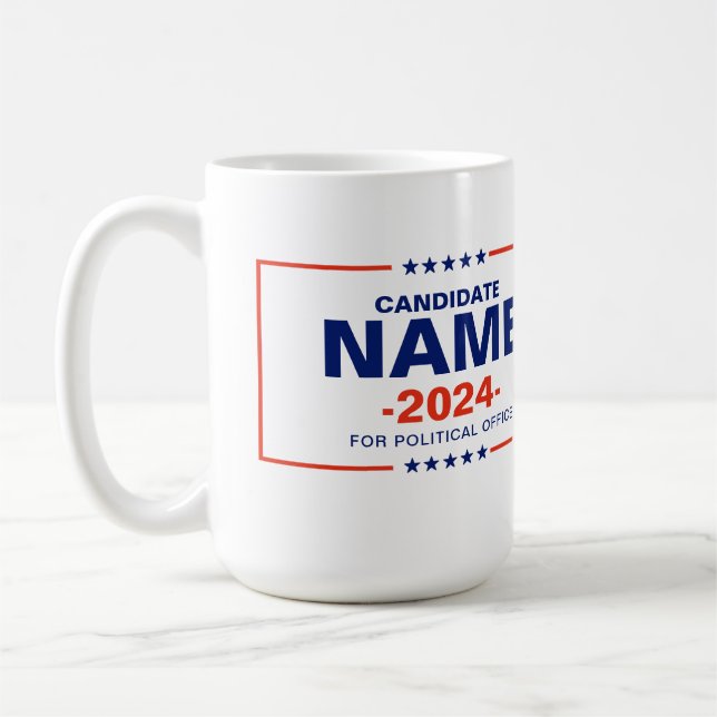 Custom Candidate Name Coffee Mug (Left)