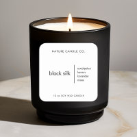 Custom Candle Label Black And White