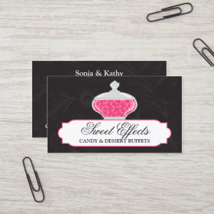 Custom Candy and Dessert Buffet Business Card
