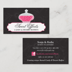 Custom Candy and Dessert Buffet Business Card