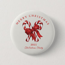 Custom candy cane Christmas red gift