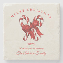 Custom candy cane Christmas red gift