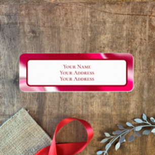 Custom Candy Cane Red Christmas Return Address Label
