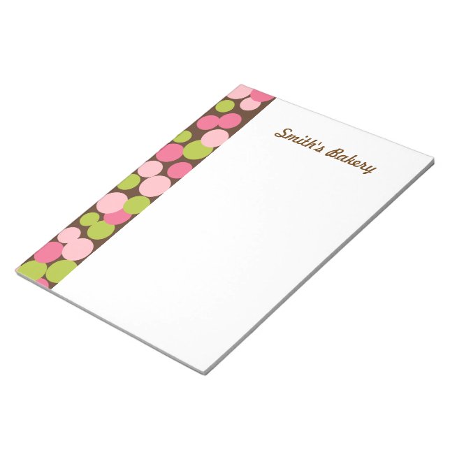 Custom Candy Polka Dots  Notepad (Angled)