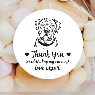Custom Cane Corso Dog Wedding Favour Stickers