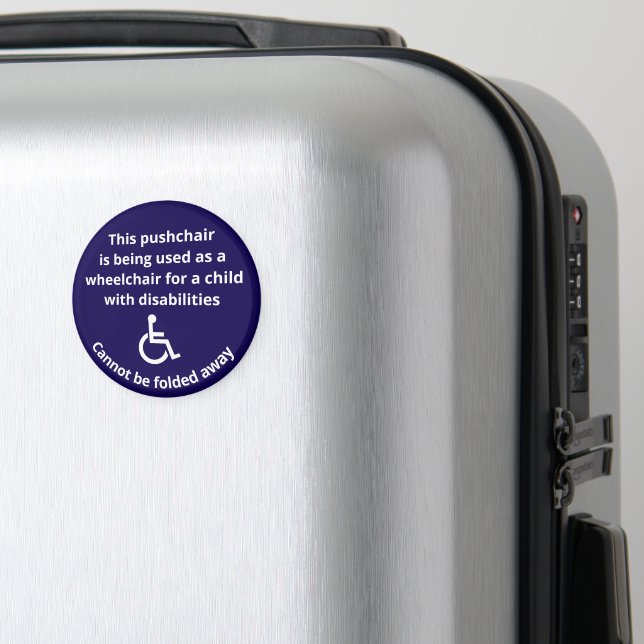 Custom Cannot Be Folded Away Stroller Wheelchair Magnet (In Situ (Luggage))