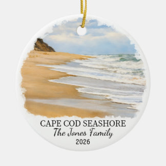 Custom Cape Cod National Seashore, Massachusetts Ceramic Ornament