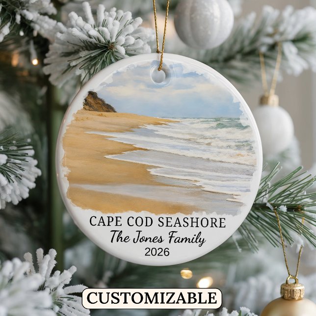 Custom Cape Cod National Seashore, Massachusetts Ceramic Ornament (Creator Uploaded)