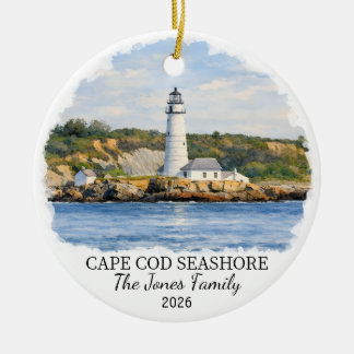 Custom Cape Cod National Seashore, Massachusetts Ceramic Ornament