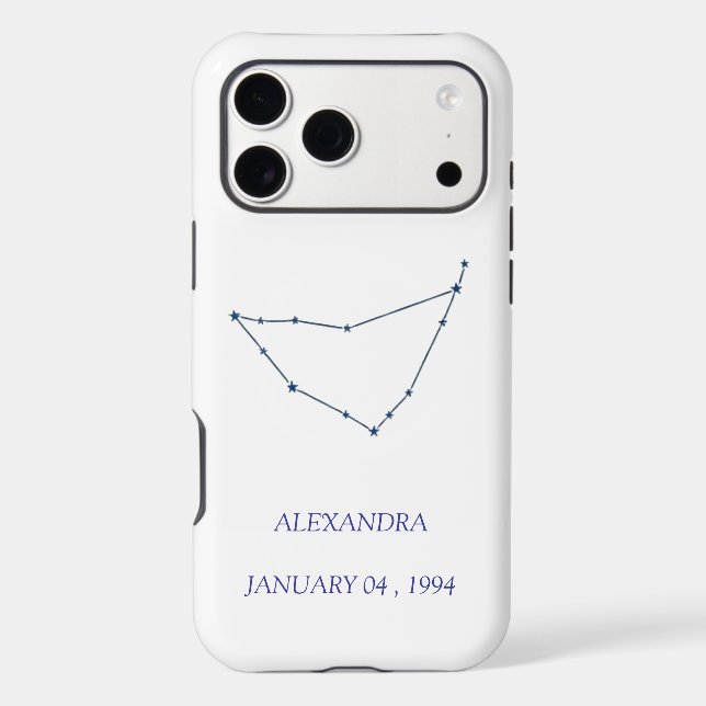 Custom Capricorn Constellation iPhone Case - Perso (Back)