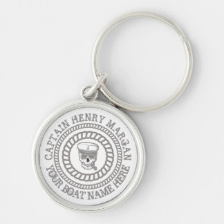 Custom captain and boat name anchor key ring