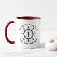Custom captain and boat name anchor