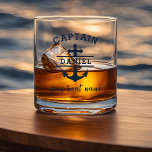 Custom Captain Boat Nautical Anchor Whiskey Glass<br><div class="desc">Raise a toast to the sea with our Custom Captain Boat Nautical Anchor Whiskey Glass. This elegant glass features a classic anchor design and customisable captain or boat name, adding a personal touch to your maritime collection. Crafted from premium glass, it’s perfect for enjoying your favourite whiskey while reminiscing about...</div>