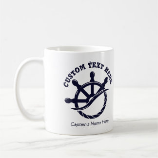 Custom Captain Boat Nautical Gift Coffee Mug