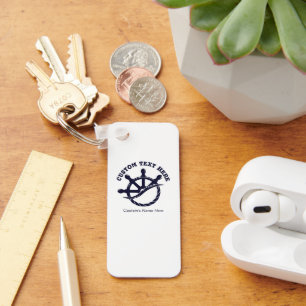 Custom Captain Boat Nautical Gift Key Ring