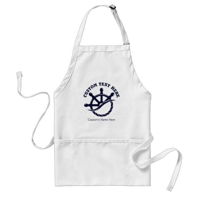 Custom Captain Boat Nautical Gift Standard Apron (Front)