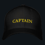 Custom CAPTAIN Embroidered Baseball Cap<br><div class="desc">Show off your leadership with this custom CAPTAIN embroidered baseball cap. Made from durable,  comfortable fabric with an adjustable fit,  it’s perfect for everyday wear,  sports,  or gifting. The bold embroidery adds a personal,  stylish touch while maintaining long-lasting quality.</div>