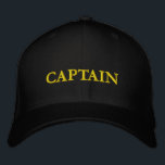 Custom CAPTAIN Embroidered Baseball Cap<br><div class="desc">Show off your leadership with this custom CAPTAIN embroidered baseball cap. Made from durable,  comfortable fabric with an adjustable fit,  it’s perfect for everyday wear,  sports,  or gifting. The bold embroidery adds a personal,  stylish touch while maintaining long-lasting quality.</div>