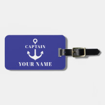 Custom Captain Name Anchor Blue