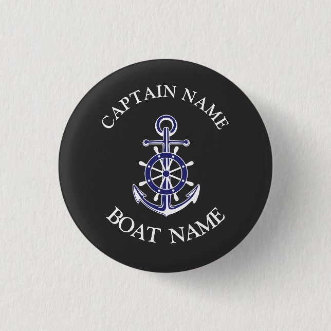 Custom captain sailor buttons (Front)