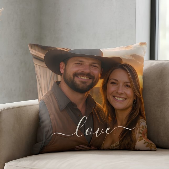 Custom Caption Double Sided Photo Cushion (Creator Uploaded)