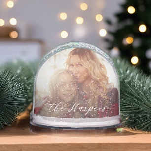 Custom Caption & Year Photo Snowglobe