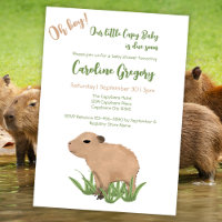 Custom Capy Baby Boy Capybara Pun Baby Shower