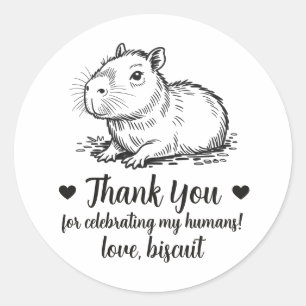 Custom Capybara Wedding Favour Stickers
