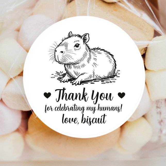 Custom Capybara Wedding Favour Stickers (Creator Uploaded)