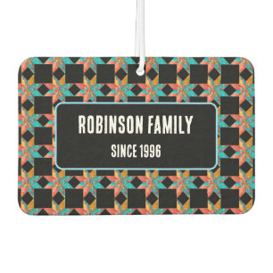Custom Car accessories patchwork quilt gift ideas Air Freshener