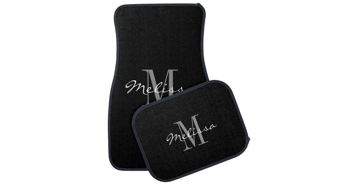 Custom Car Floor Mats Initial Script Zazzle