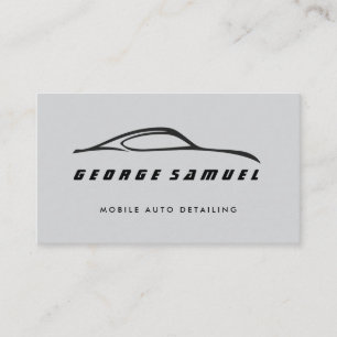 Custom Car Repair & Modern Auto Detailing Business Card