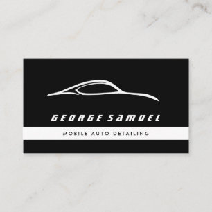 Custom Car Repair & Modern Auto Detailing Business Card