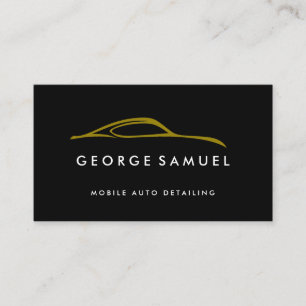 Custom Car Repair & Modern Auto Detailing Business Card