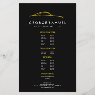Custom Car Repair & Modern Auto Detailing Flyer