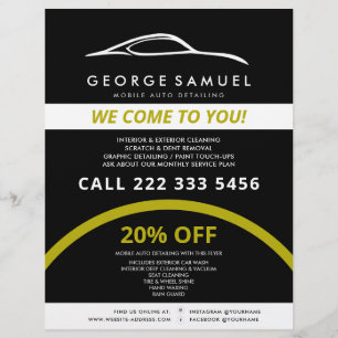 Custom Car Repair & Modern Auto Detailing  Flyer