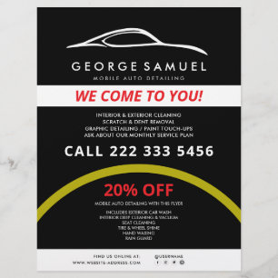 Custom Car Repair & Modern Auto Detailing  Flyer