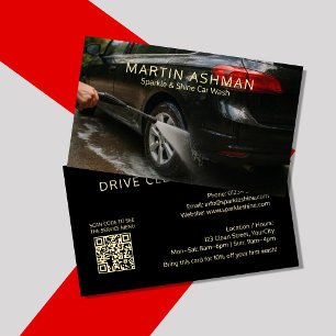 Custom Car Wash Business Cards – Professional Auto