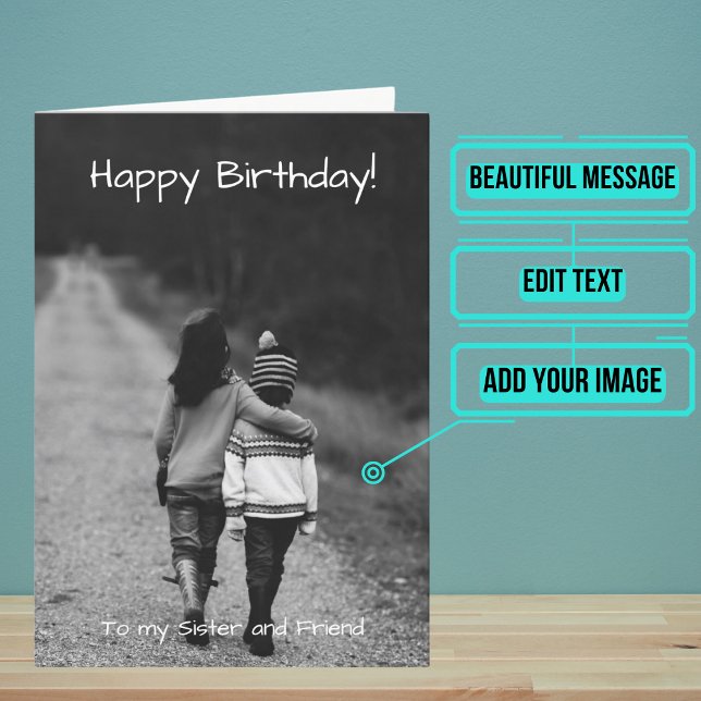 Custom Card for a Caring Sibling (This sentimental card is especially for that little sister in your life.)