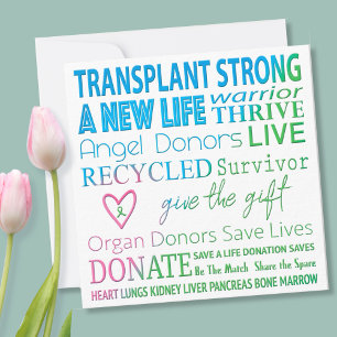 Custom Card Transplant Organ Donation Awareness