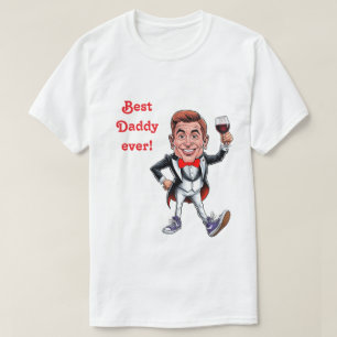 Custom Caricatures Father and child for Fathersday T-Shirt