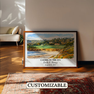 Custom Carmel By The Sea Wall Art, California Poster