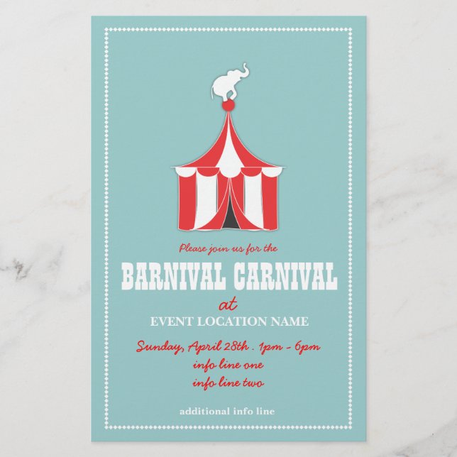 CUSTOM Carnival Event Flyer (Front)